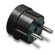 Famatel Földelt dugvilla fekete, 16A-250V