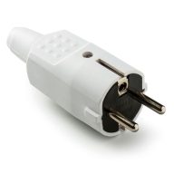 Famatel Földelt gumi dugvilla fehér 16A 250V