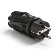 Famatel Földelt gumi dugvilla fekete, 16A-250V, IP54