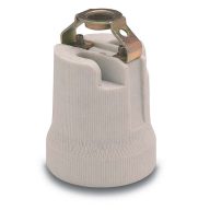   Famatel Porcelán foglalat E-27, M10x1, szimmetrikus rögzítés