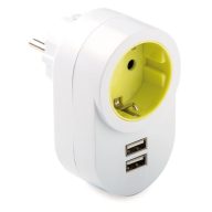 Famatel Háztartási dugalj 2db USB csatlakozóval