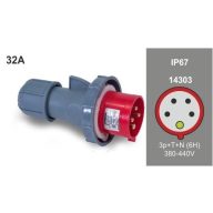 Famatel FAMATEL ipari lengő villa 3P+N+F 380V 32A IP67