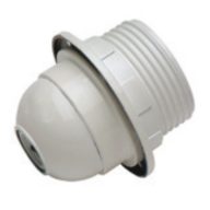 Famatel Műanyag csillárfoglalat E-27 fehér, galléros