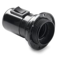   Famatel Műanyag foglalat kapcsolóval E-27 fekete, gyűrűvel