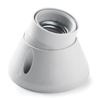 Famatel Műanyag talpas foglalat, E27, porcelán betétes