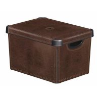 CURVER "DECO SOCKHOLM" TÁROLÓ 22L Bőrhatású