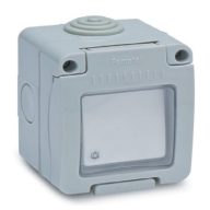   Famatel Vízmentes csapfedeles nyomó lámpajellel, 10A-250V IP55