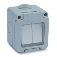   Famatel Vízmentes csillárkapcsoló, 10A-250V, szürke, IP55