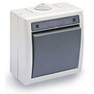   Famatel Vízmentes alternatív kapcsoló, 10A-250V, szürke, IP55