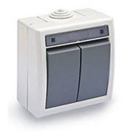   Famatel Vízmentes csillárkapcsoló, 10A-250V, szürke, IP55