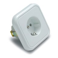   Famatel Süllyesztett, porcelánbetétes dugalj, fehér, 16A-250V