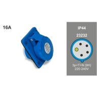   Famatel FAMATEL ipari beépíthető dugalj 3P+N+F 230V 16A IP44