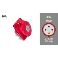   Famatel FAMATEL ipari beépíthető döntött dugalj/ dafb-163 / 3P+F 380V 16A IP44