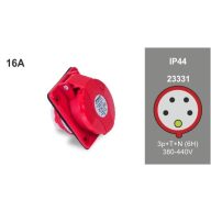   Famatel FAMATEL ipari beépíthető dönt. dugalj 3P+N+F 380V16A IP44