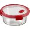 Curver "Smart Cook" üveg kerek ételtartó 0,6l átlátszó/piros