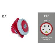   Famatel FAMATEL ipari beépíthető dugalj 3P+N+F 380V 32A IP67