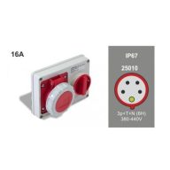   Famatel Vízsz. szerelt ipari alj kapcsolóval 3P+N+F 16A 380V IP67