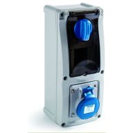 Famatel Szerelt ipari alj kapcsolóval 2P+F 16A 230V IP54