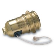   Famatel Fém csillárfoglalat E27 aranyszínű, zsinórkapcsolós, galléros