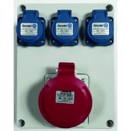   Famatel 3074 szerelő doboz , 3db házt. alj + 1db 5P 32A ip. alj, IP44