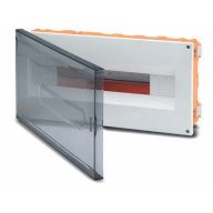   Famatel 18 mod. 1 soros gipszkarton elosztószekrény átlátszó ajtóval