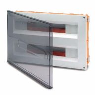   Famatel 38 mod. 2 soros gipszkarton elosztó szekrény átlátszó ajtó