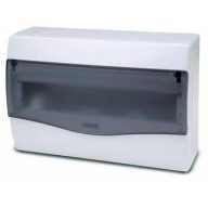   Famatel 12/14 mod. falon kivüli elosztószekrény átlátszó ajtóval