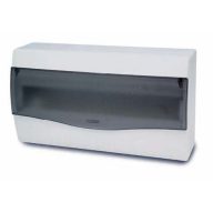   Famatel 18 mod. falon kivüli elosztószekrény átlátszó ajtóval