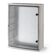   Famatel Műanyag szekrény átlátszó ajtóval+szerelőlap 50x70x24,5cm IP65