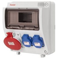   Famatel AcQUA 9 mod. szerelt ipari doboz /2db ht. alj+1db 5P 32A/
