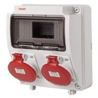 Famatel AcQUA 9 mod. szerelt ipari doboz /2db 5p 32A/