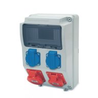   Famatel AcQUA 9 mod. szerelt doboz /2db ht.alj+1db 5P 16A+ 1db 5P 32A/