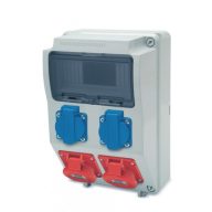   Famatel AcQUA 9 mod.szerelt ipari doboz /2db házt. alj+2db 5P 16A/