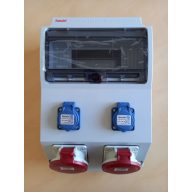   Famatel Szerelt 12 m. ip.szekrény 400x265x155mm, 2db HT, 2db 5P 32A