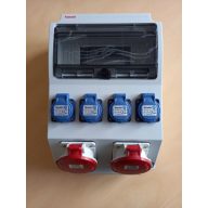   Famatel Szerelt 12 m. ip.szekrény 400x265x155mm, 4db HT, 2db 5P 32A