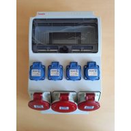   Famatel Szerelt 12 mod.  ipari doboz 4db HT, 2db 5P 16A, 1db 5P32A  IP44