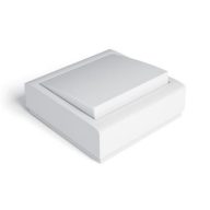   Famatel Nyomókapcsoló lámpajellel, falon kivüli, 10A-250V, fehér