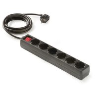   Famatel Hosszabbító hatos 1,5 m vez+kapcsoló 16A-250V fekete