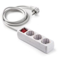 Famatel Hosszabbító 3-as 5m vez+kapcsoló 16A-250V, fehér
