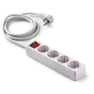 Famatel Hosszabbító 4-es 5m ve+kapcsoló 16A-250V, fehér