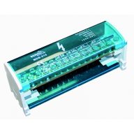 Bemko Elosztóblokk, 125A, 2db sín (15 furat/sín)