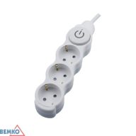 Bemko Hosszabbító 3-as 3 m vez.+kapcsoló 16A-230V