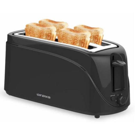 Orava Kenyérpirító - Dupla, Nagy Szeletes, 1200W, Fekete