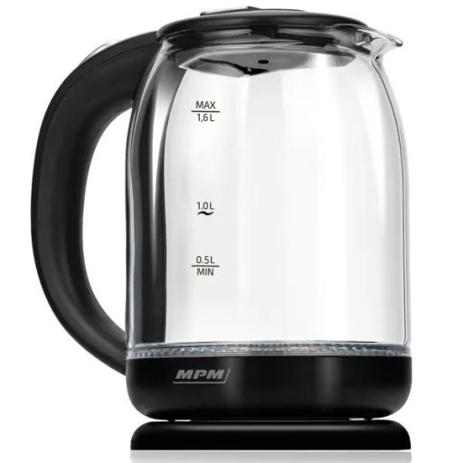 MPM Vízforraló 1,6 L, Üveg, 1500W