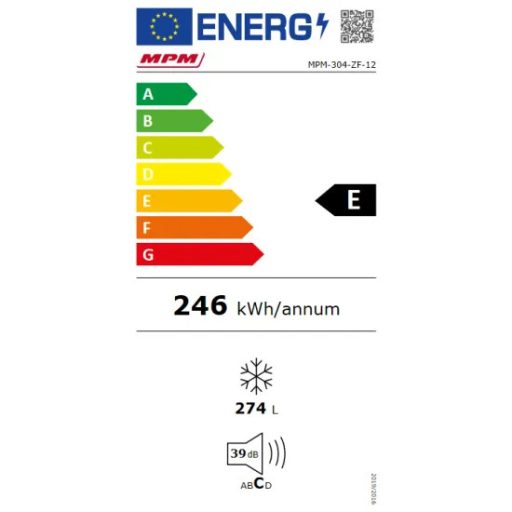 MPM Fagyasztó szekrény 274 L Full No Frost  (Párba összeépítés lehetősége)
