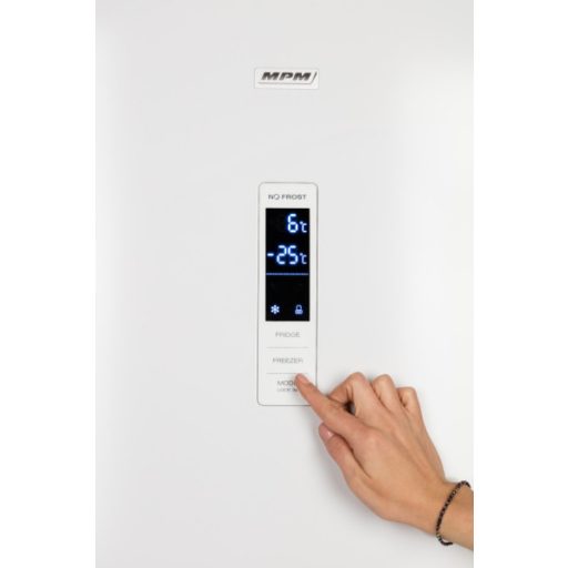 MPM Kombinált Hűtőszekrény, 357 L, Full No Frost, Fehér