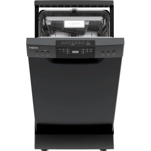 MPM Mosogatógép - Szabadonálló, ECO 45°C, 7 Program, 9 L, 45 cm, Fekete