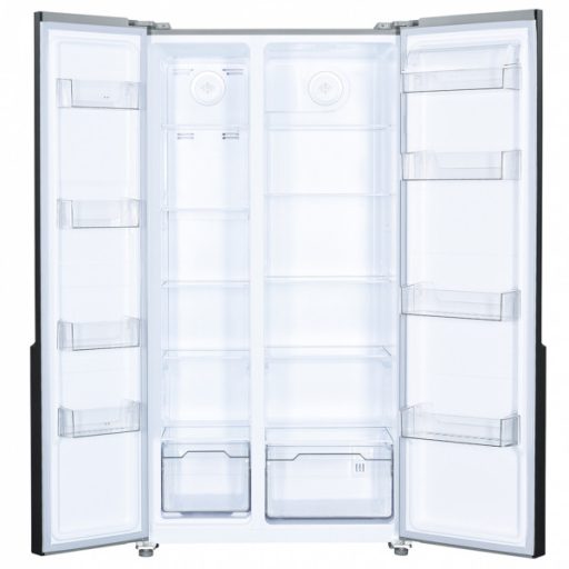 MPM Side By Side Hűtőszekrény Fagyasztóval - 563 L, Sötét Inox