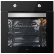   MPM Beépíthető elektromos sütő, 2,65 kW, fekete üveg előlap