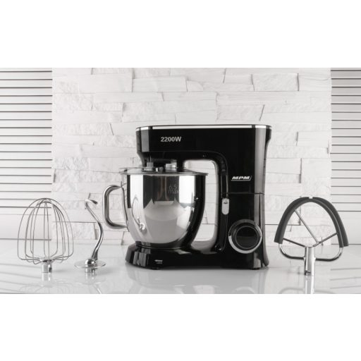 MPM konyhai robotgép 6,5 l, 2200 W - keverőtállal, fekete